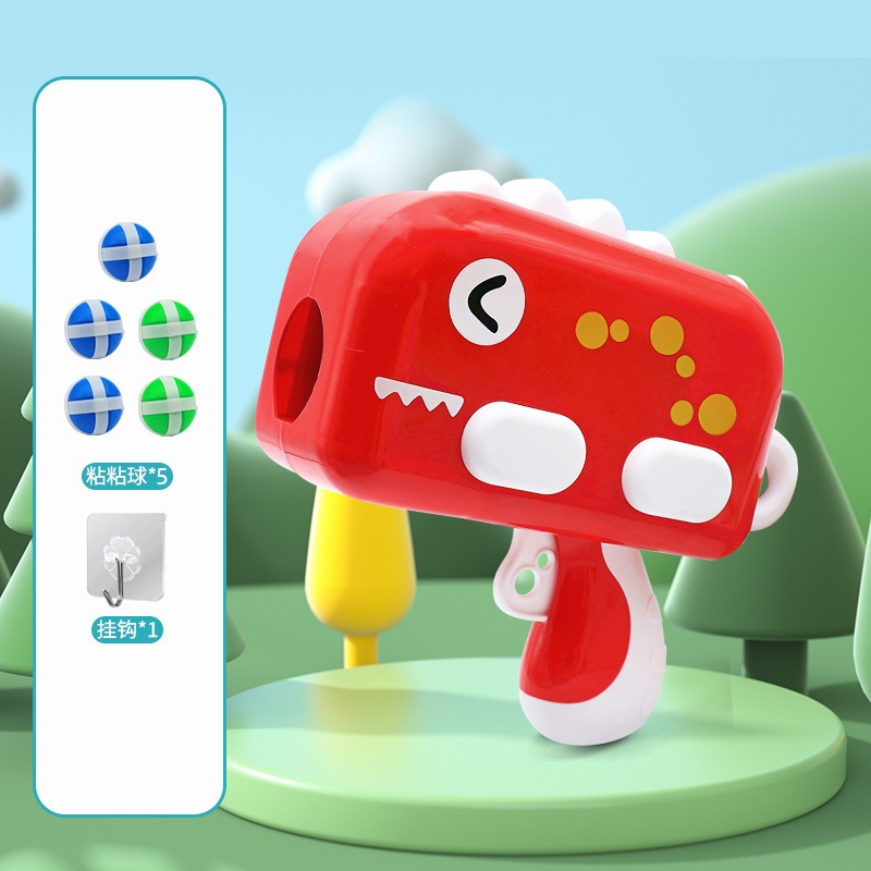 Đồ chơi khủng long bắn bóng dính, súng bắn bóng kèm bảng phi tiêu dính khủng long