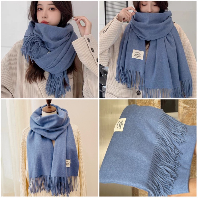 Khăn Len Dạ Lông Cừu Cashmere Cao Cấp ANARCHO Siêu Mềm Mịn Choàng Thu Đông