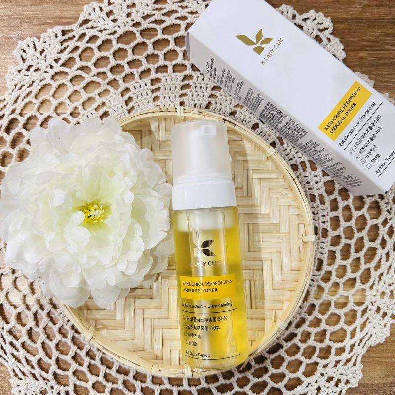 Nước hoa hồng keo ong Bakuchiol K Lady Care thu nhỏ lỗ chân lông, chống lão hóa da,chống oxy hoá và tái tạo làn da 150ml