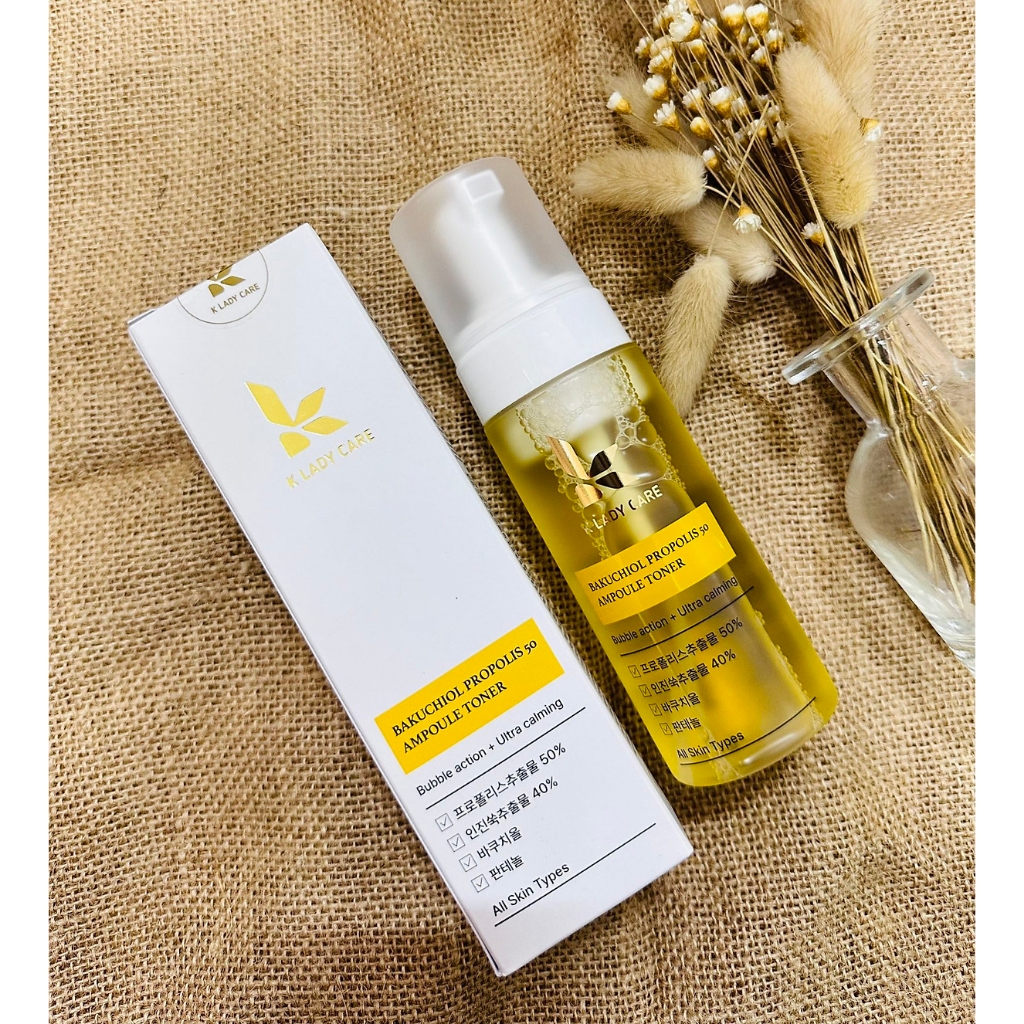 Nước hoa hồng keo ong Bakuchiol K Lady Care thu nhỏ lỗ chân lông, chống lão hóa da,chống oxy hoá và tái tạo làn da 150ml