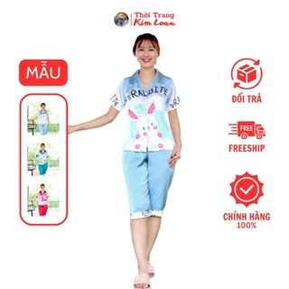[B22,B23,B24] - Đồ bộ ngủ Pijama lửng nữ nhiều màu có hoạ tiết, chất liệu lụa Latin cao cấp