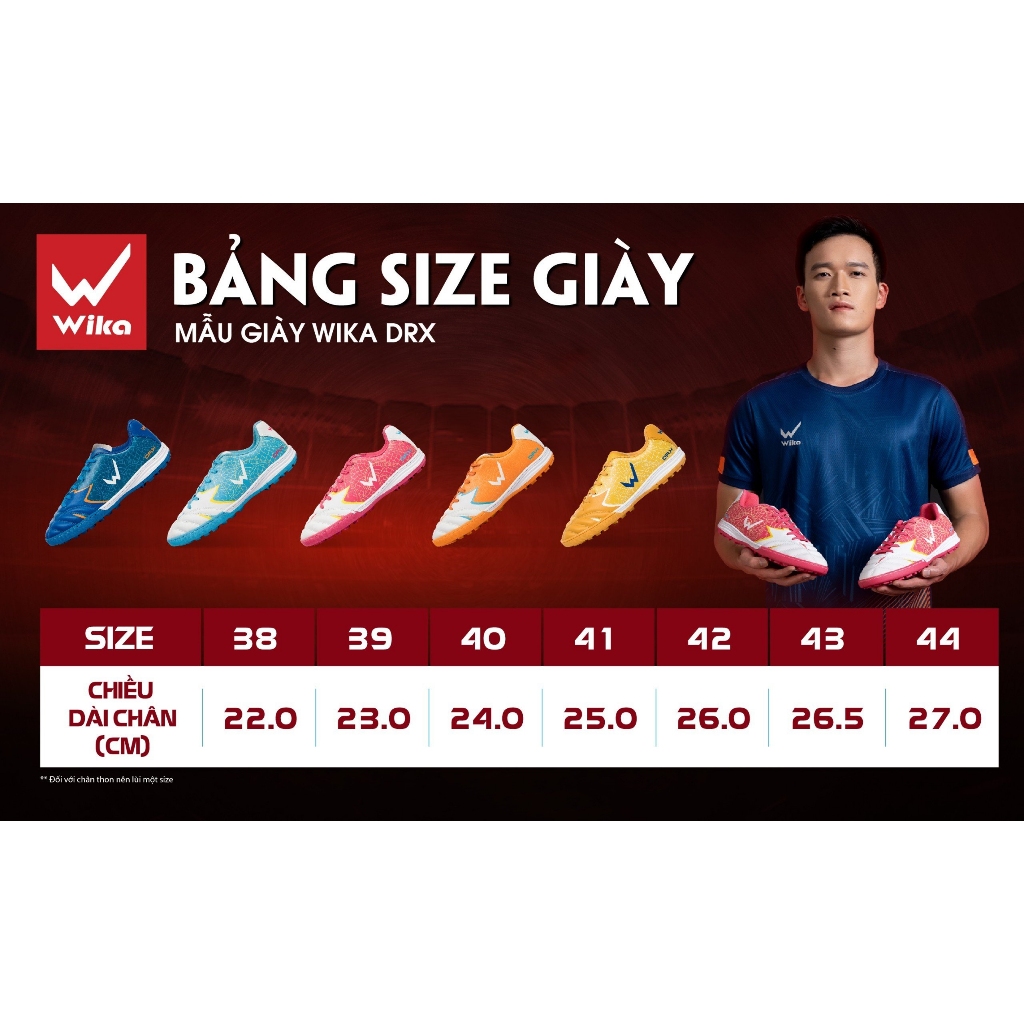 Giày Đá Bóng Wika DragonX Chính Hãng, Giày Đá Banh Sân Cỏ Nhân Tạo Chất Liệu Da Microfiber Cao Cấp Đã Được
