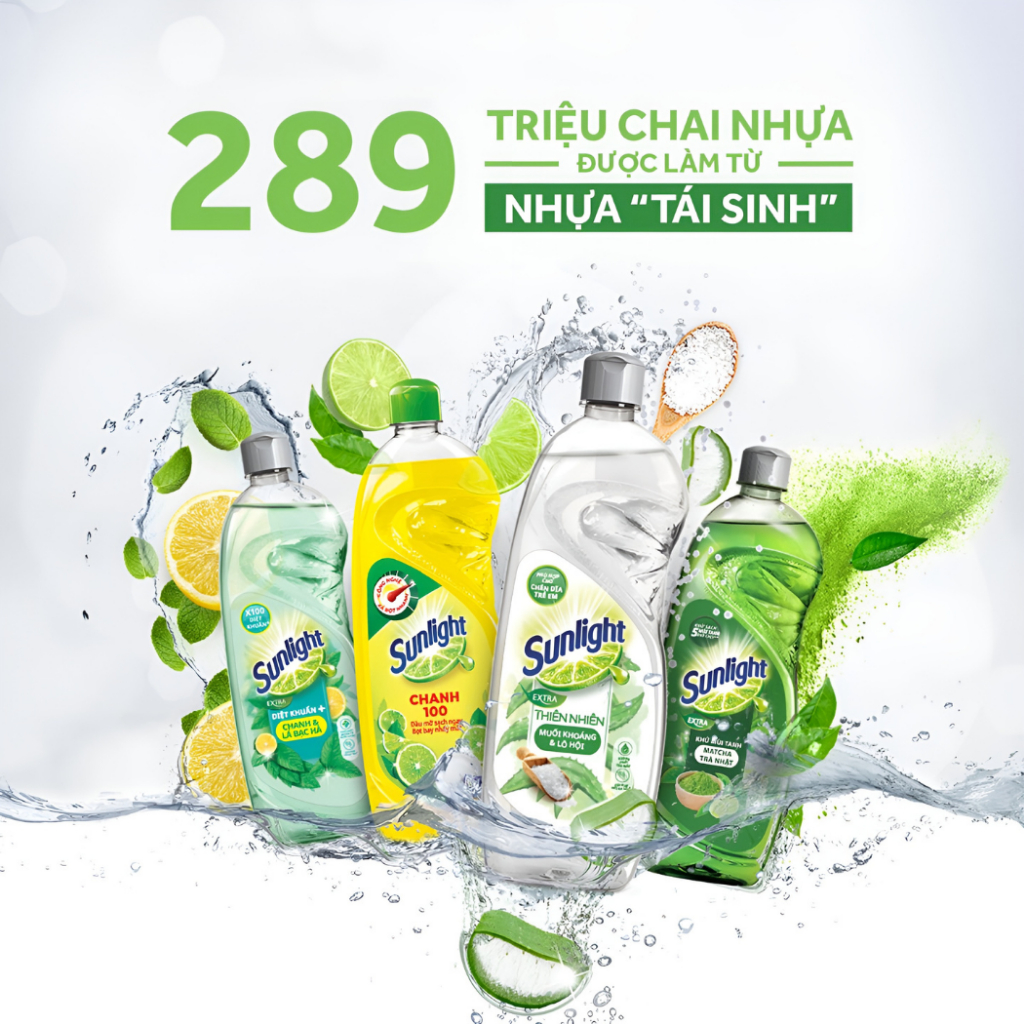 Nước Rửa Chén Sunlight, Dầu Rửa Bát Hữu Cơ Thiên Nhiên Sạch Nhanh Hương Thơm Tươi Mát Xả Bọt Nhanh Rửa Sạch Dầu Mỡ