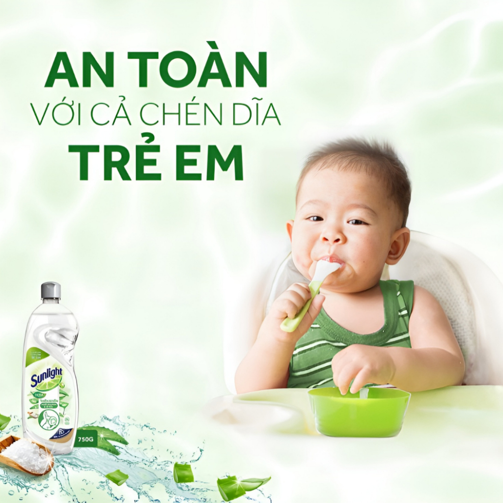 Nước Rửa Chén Sunlight, Dầu Rửa Bát Hữu Cơ Thiên Nhiên Sạch Nhanh Hương Thơm Tươi Mát Xả Bọt Nhanh Rửa Sạch Dầu Mỡ