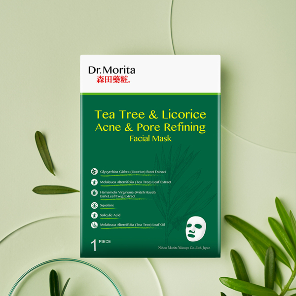 COMBO 15 Mặt nạ ngừa mụn Dr. Morita Tea Tree & Licorice Pore Refining Facial Mask 30g/m