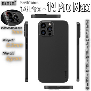Ốp lưng iphone 14 pro - 14 pro max memumi mỏng lụa chính hãng