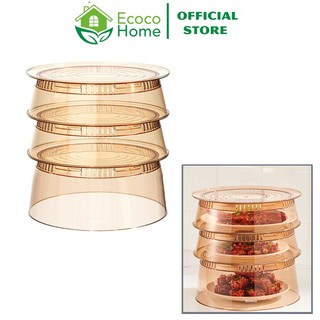 Lồng Bàn Ba Tầng Chịu Nhiệt ECOCO Đa Năng, Lồng Bàn Đậy Thức Ăn, Kệ Bảo Quản Thực Phẩm Mẫu Mới
