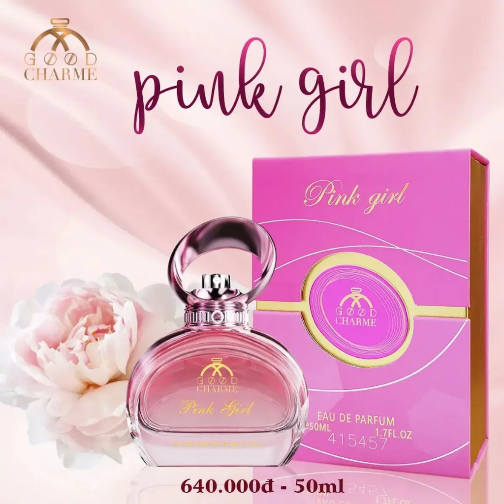 Nước Hoa Nữ Cao Cấp GOOD CHARME PINK GIRL 50ml Lưu Hương Lâu Phong Cách Ngọt Ngào, Thanh, Tươi Mát Chính Hãng