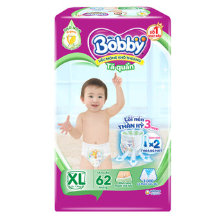 Tã quần bobby size xl62 cộng miếng cho trẻ từ 12-17kg