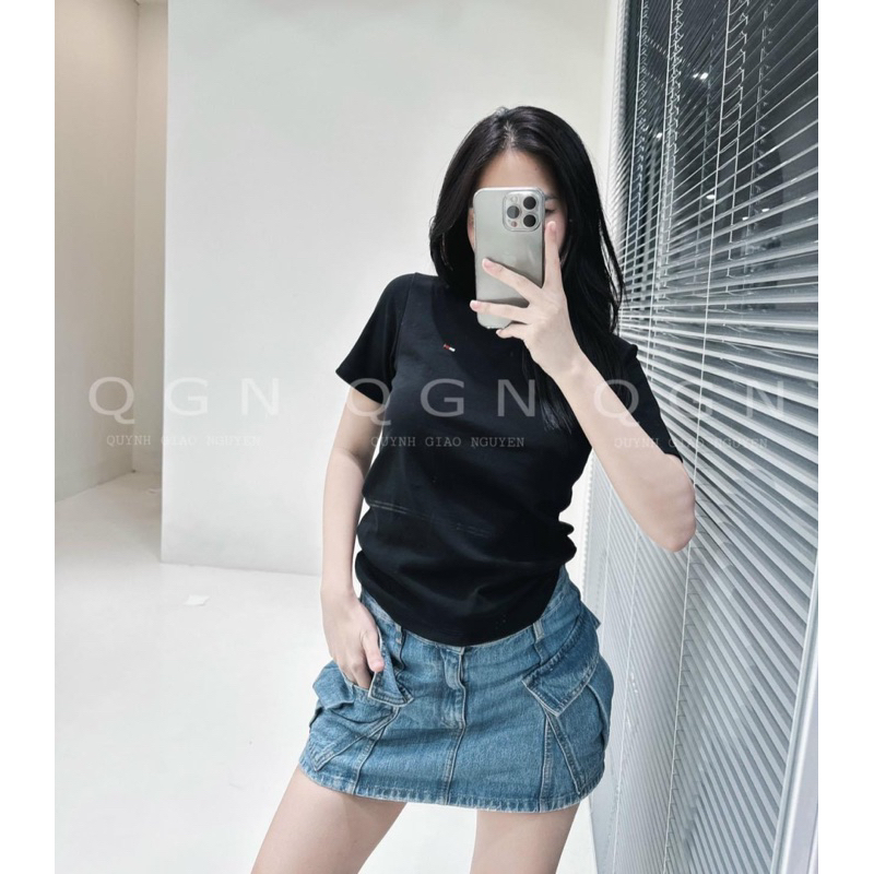 Combo 2 áo phông tony đen và trắng cộc tay cho nữ