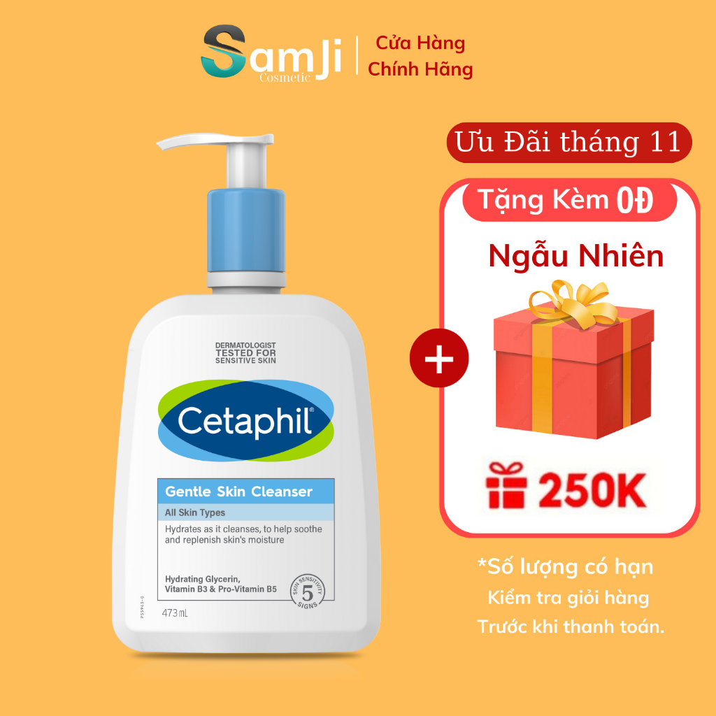 Sữa Rửa Mặt Cetaphil Tạo Bọt Dịu Lành Cho Da Nhạy Cảm 473ml