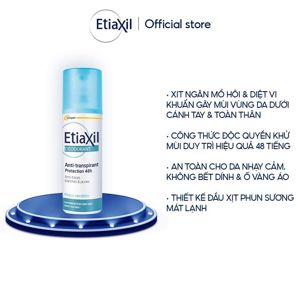 Xịt Khử Mùi Và Ngăn Mồ Hôi Tức Thì 48h Etiaxil 100ml