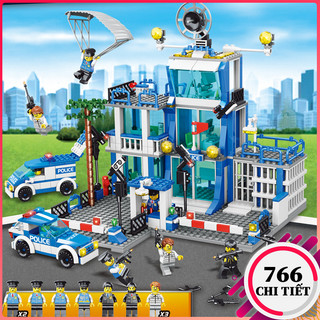 Bộ đồ chơi lắp ráp city cảnh sát 766CT, cảnh sát đội đặc nhiệm đồ chơi cho bé trai