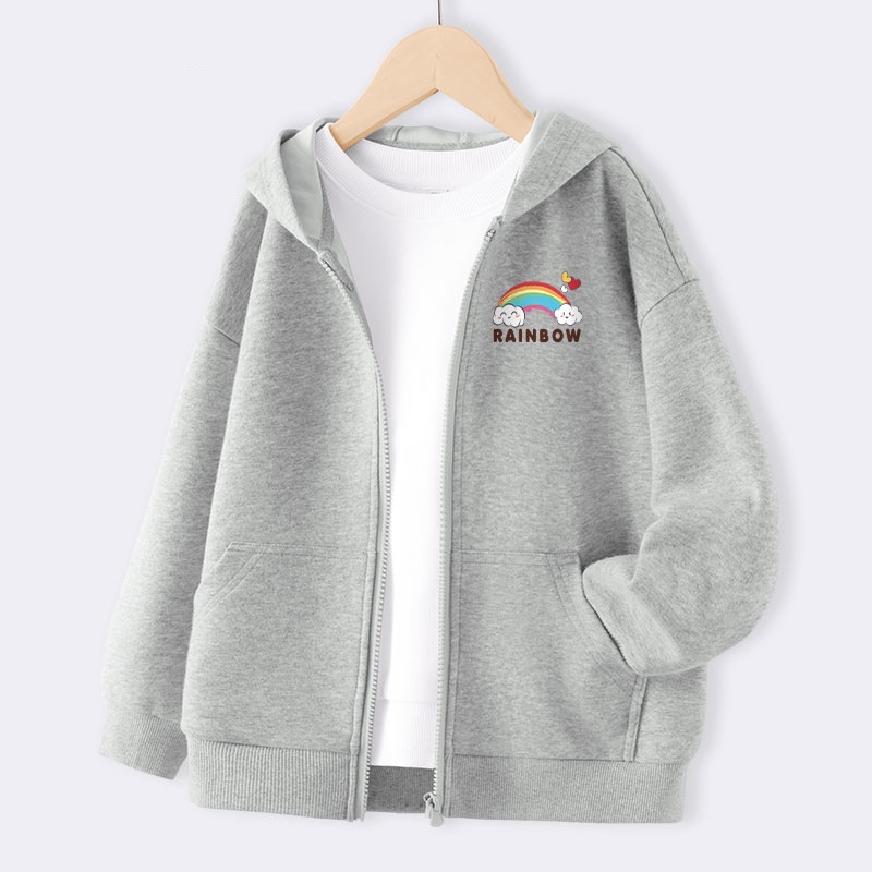 Áo khoác bé gái BabyloveGO 2024 áo khoác nỉ bông hoodie in hình độc đáo đáng yêu cho bé