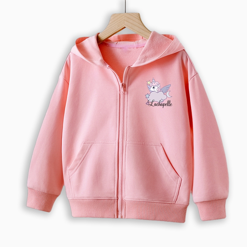 Áo khoác bé gái BabyloveGO 2024 áo khoác nỉ bông hoodie in hình độc đáo đáng yêu cho bé