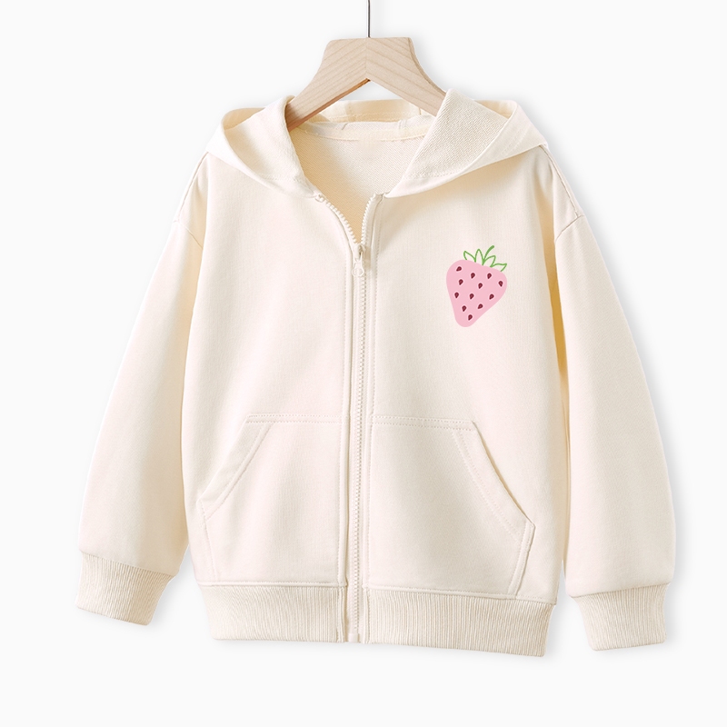 Áo khoác bé gái BabyloveGO 2024 áo khoác nỉ bông hoodie in hình độc đáo đáng yêu cho bé