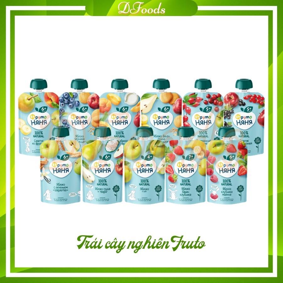 Trái Cây Nghiền Fruto Nhiều Vị Cho Bé 5M+ 90g Date 06.2024