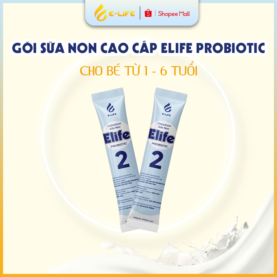 Sữa Non Cao Cấp Elife 2 Probiotic Gói Dùng thử Giúp Cải Thiện Hệ Tiêu Hóa Mạnh Mẽ - Bé Ăn Ngon Ngủ Ngon