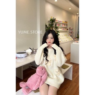 ÁO LEN ĐÔI ĐÍNH GẤU BÔNG QCCC