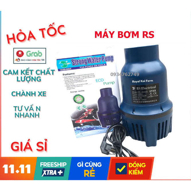 Máy Bơm Tạt Chuyên Dùng Cho Hồ Koi RS Strong Water Pump RS 16500- 22500- 25000- 46000- 56000