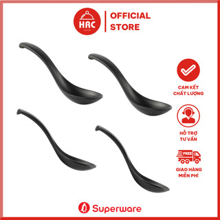 Muỗng Thìa Cơm Muỗng Súp 100% Nhựa Melamine Đen Nhám Srithai Superware