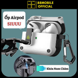 Ốp Airpod Siuuu 2 3 Pro Pro 2 vỏ case cao cấp đặc biệt có nam châm từ tính I 88Mobile