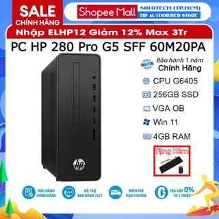 Máy tính để bàn pc hp 280 pro g5 sff 60m20pa g6405| 4gb| 256gb| ob| wifi,bt| win11