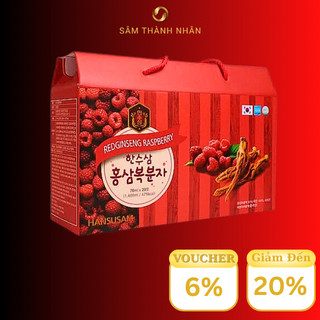 Nước hồng sâm phúc bồn tử hansusam hộp 20 gói x 70ml
