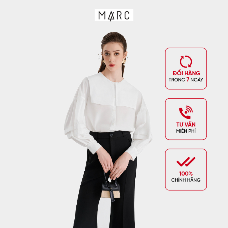 Áo Sơ Mi Kiểu MARC FASHION Form Suông Tay Dài Phối Xếp Li - FAVH074423