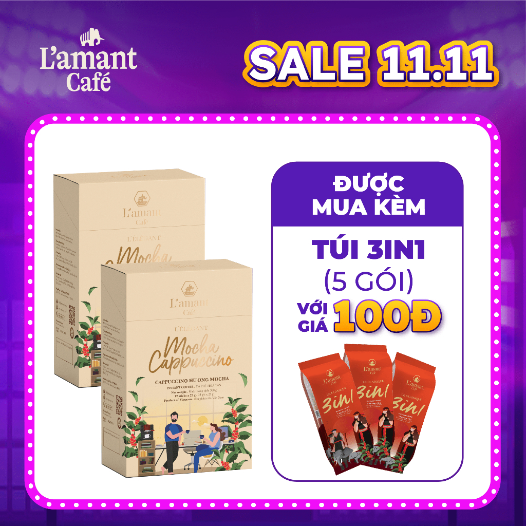 Combo 02 hộp Mocha Cappuccino (Hộp 300 g - 12 Gói)