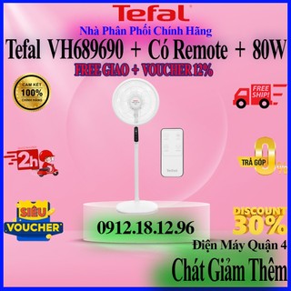 Quạt đứng tefal vh689690 turbo silence plus - công suất 80w - hàng chính hãng