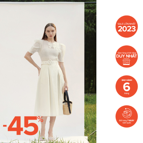 Áo Tay Bồng Đính Hoa Màu Đen Thủ Công Nữ White Ant JAN SLEEVELESS SHIRT170300181