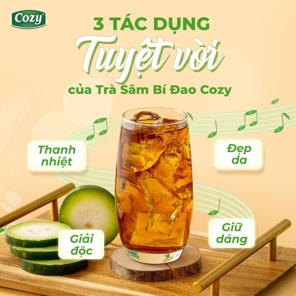 Combo 8 Hộp Trà Hòa Tan COZY Vị Trà Đào, Trà Vải, Ổi Hồng, Chanh Dây, Trà Sâm Bí Đao, Trà Dâu, Trà Chanh, Chanh Nhài