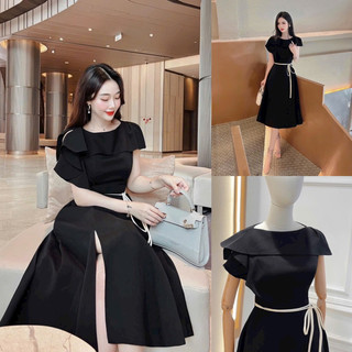 Đầm dự tiệc, công sở sang trọng thanh lịch thắt nơ eo Wussi Dress