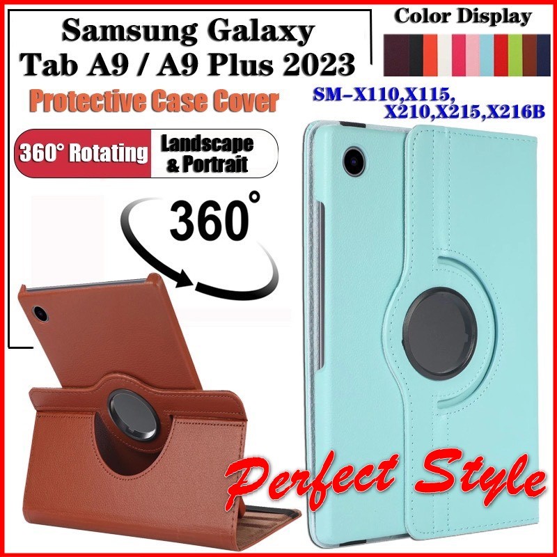 Bao da gấp xoay thông minh Cho Samsung Galaxy Tab A9 A9 Plus 2023