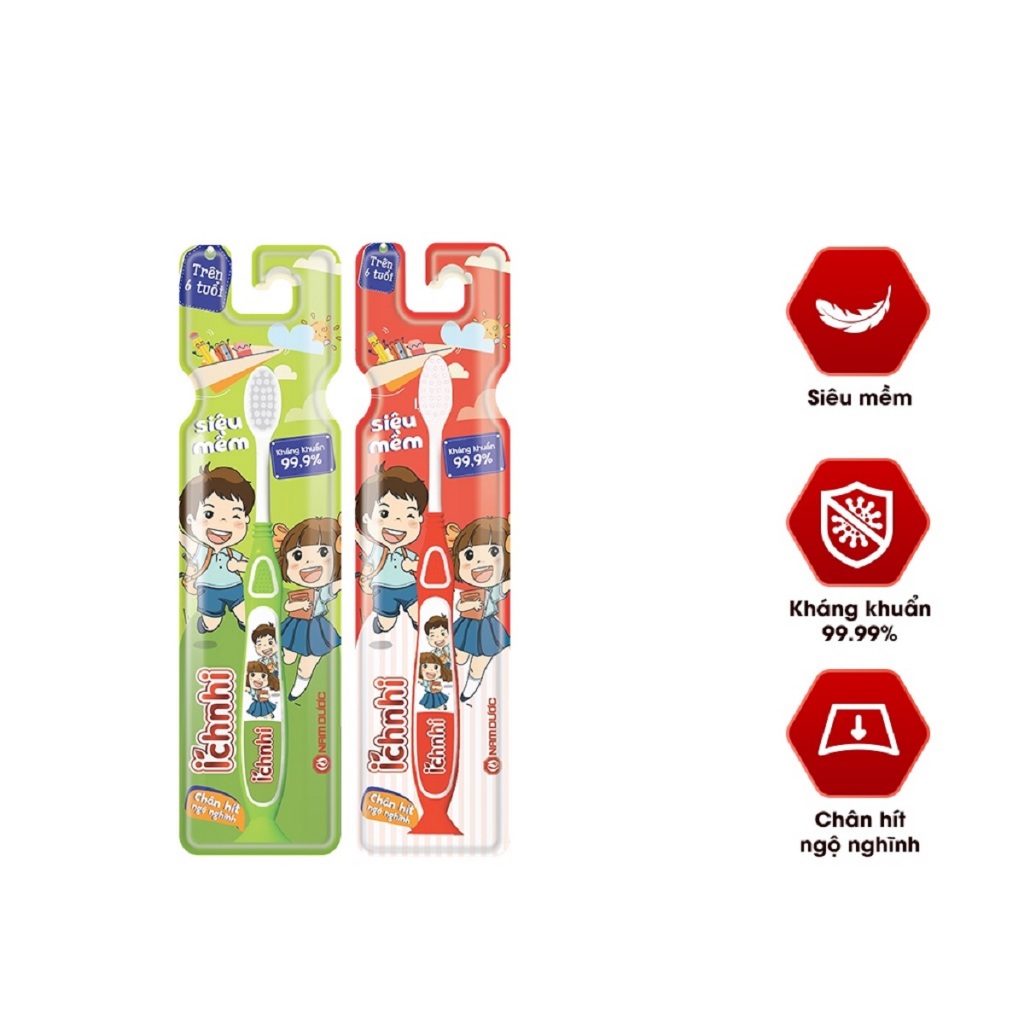 Bàn chải đánh răng Ích Nhi cho trẻ em trên 6 tuổi lông siêu mền mịn