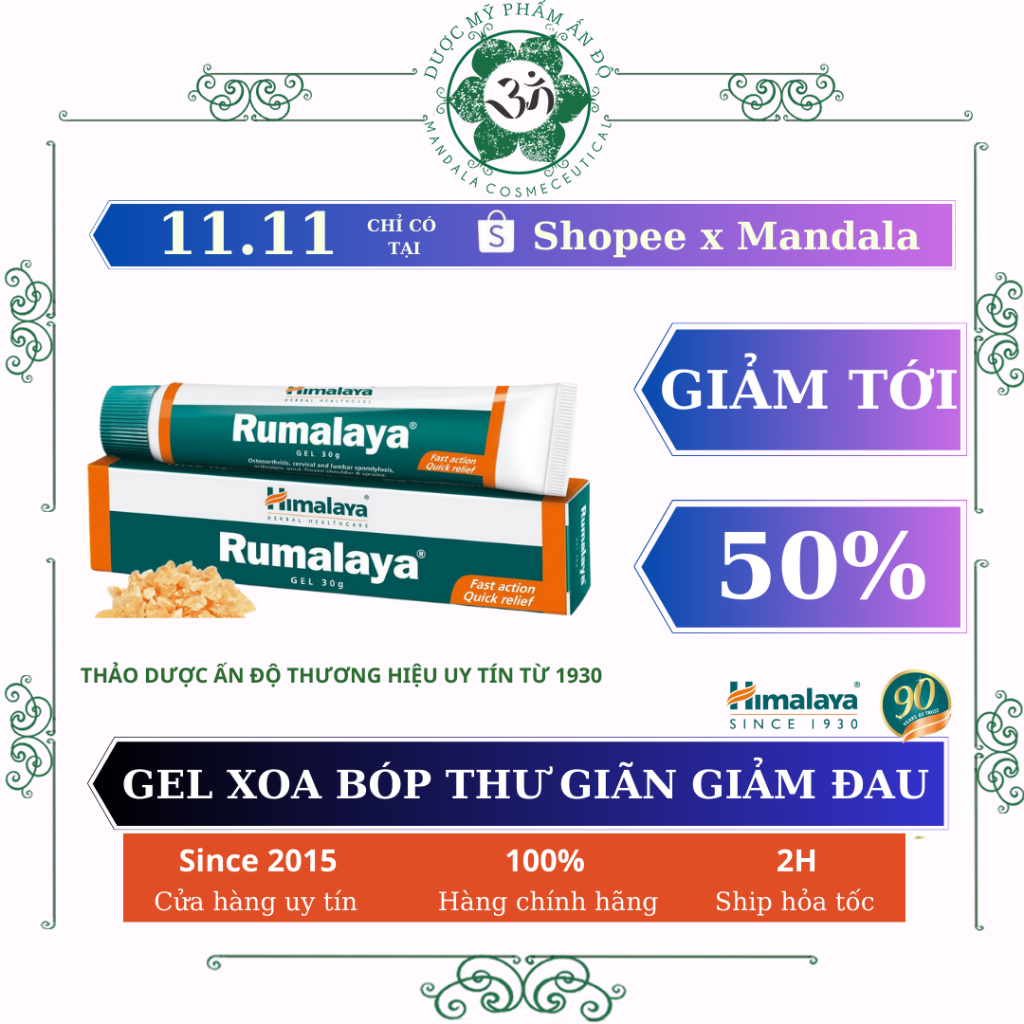 Gel xoa bóp giảm đau xương khớp Himalaya Rumalaya  - MandalaShop