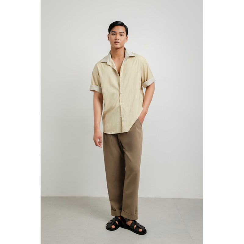 ÁO STRIPED  COLLAR SHIRT