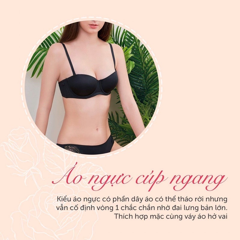Áo ngực nữ Vicci cúp ngang, mút dày nâng đẩy ngực, dây vai có thể tháo rời, bản lưng to 3 móc AV.09