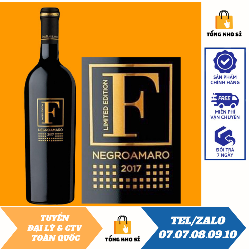 Rượu Vang Nhập Khẩu, Rượu Vang Đỏ Ý F Gold 24 Karat Limited Edition 2020