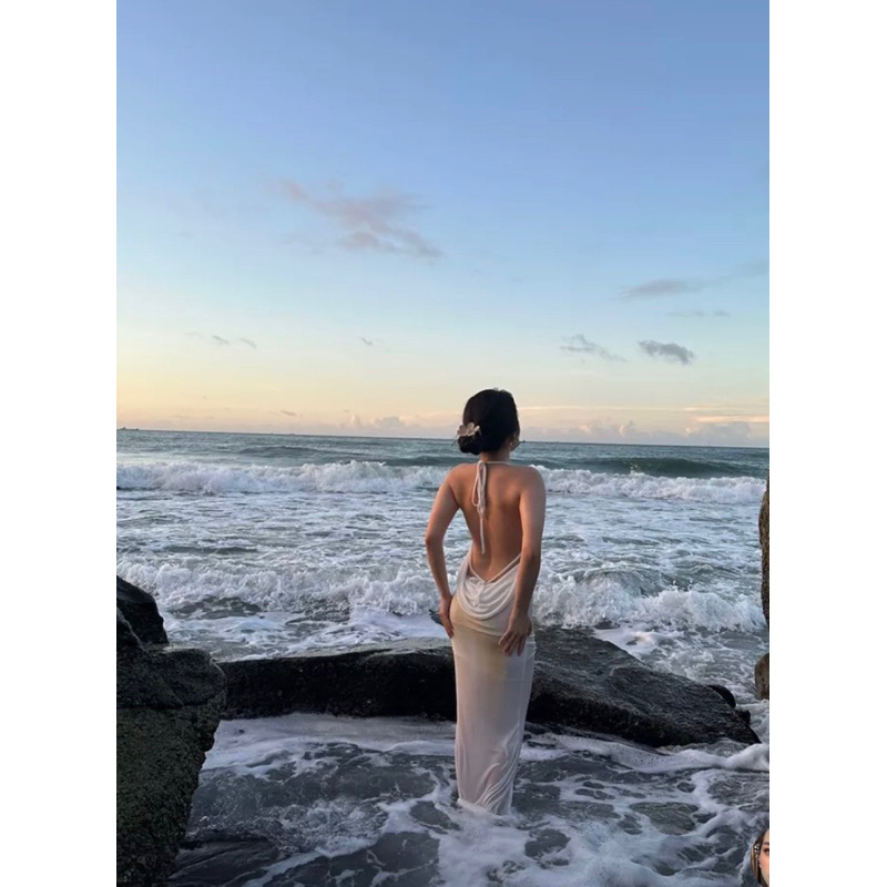 Váy Body dài đi biển khoét lưng sâu sexy