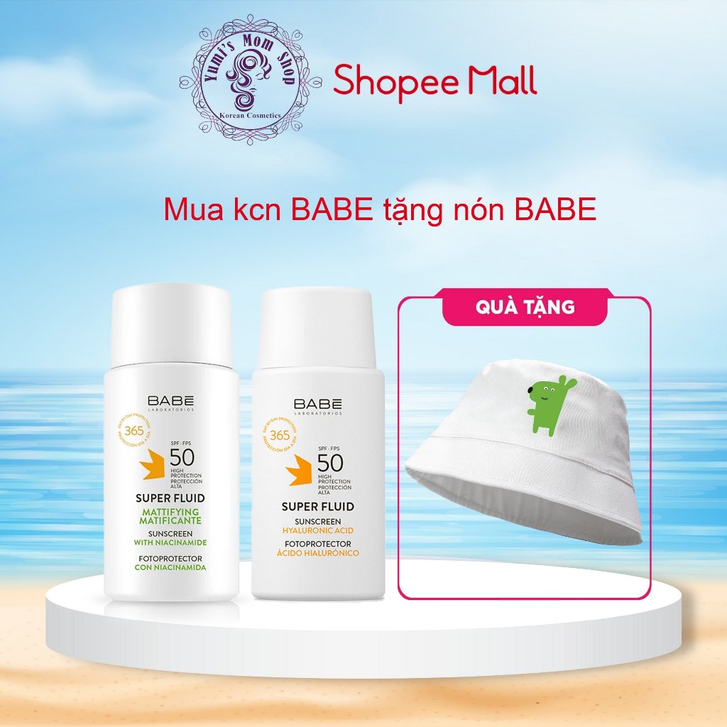 Kem chống nắng phổ rộng BABE Super Fluid Sunscreen SPF50 (50ml)