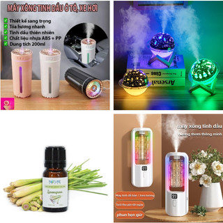 [FREESHIP] MÁY XÔNG TINH DẦU, PHUN SƯƠNG XE HƠI, Ô TÔ MEI TRỤ CỐC 300ml - BẦU TRỜI SAO - LED