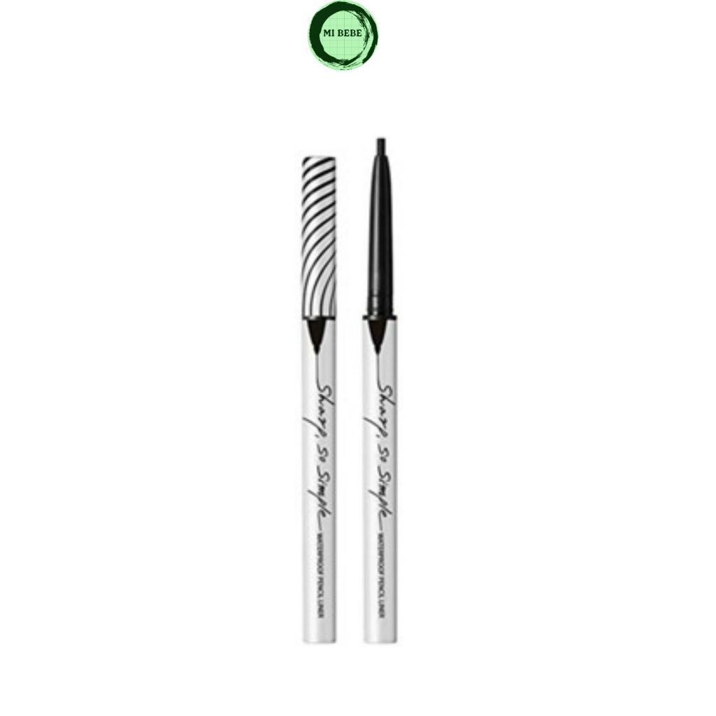 Chì kẻ mắt Clio Sharp So Simple Waterproof Pencil Liner dạng sáp 0.65ml - Mibebe