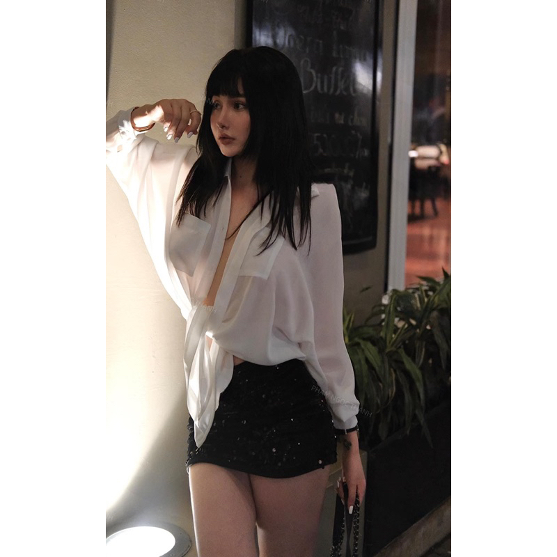 👚 SET ÁO SƠMI FORM RỘNG + CHÂN VÁY KIM SA