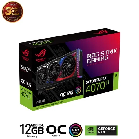 Card màn hình ASUS ROG Strix GeForce RTX 4070 Ti OC Edition 12GB - Hàng chính hãng bảo hành 3 Năm