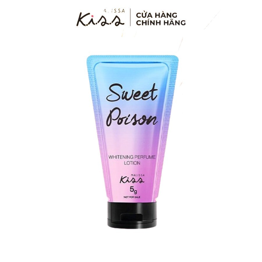 Sachet Sữa Dưỡng Trắng Da Toàn Thân Hương Nước Hoa Malissa Kiss - Hương Sweet Poison 5g