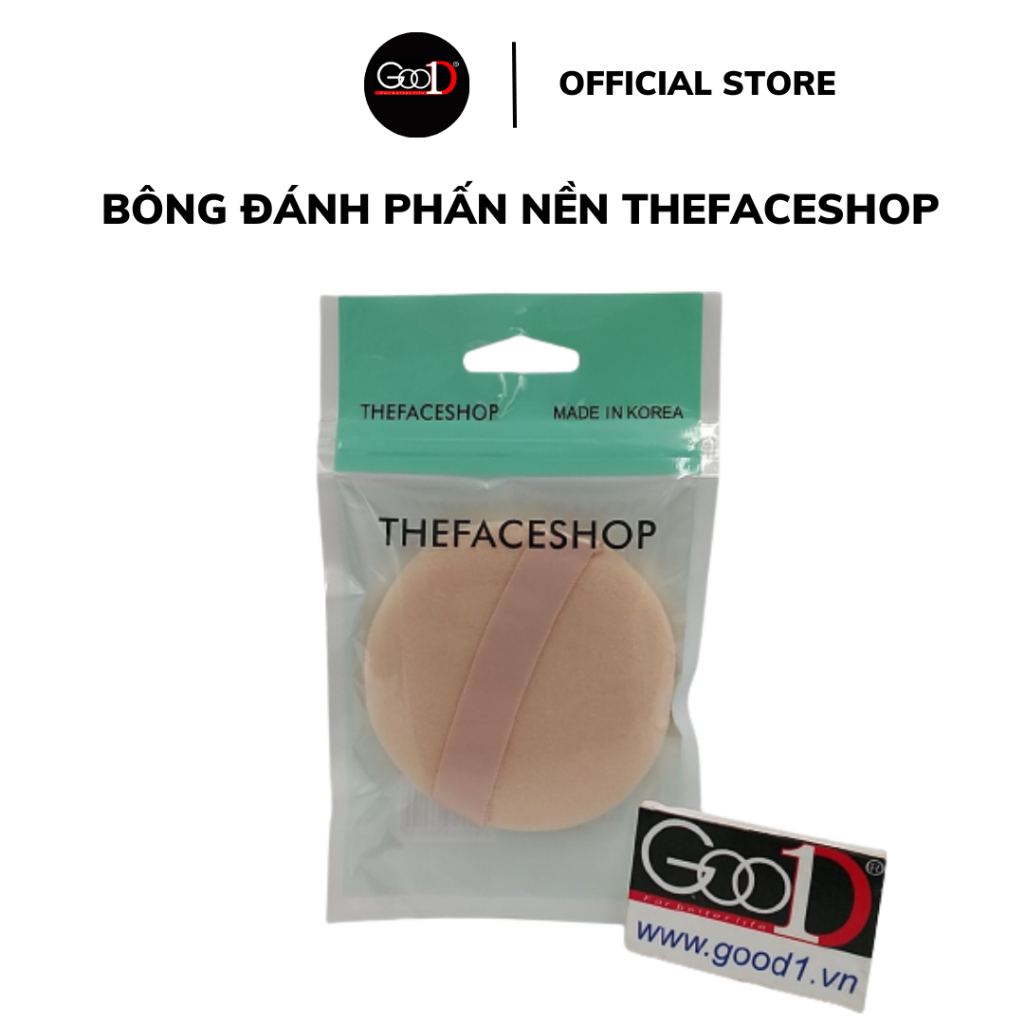Bông đánh phấn Thefaceshop cao cấp Hàn Quốc