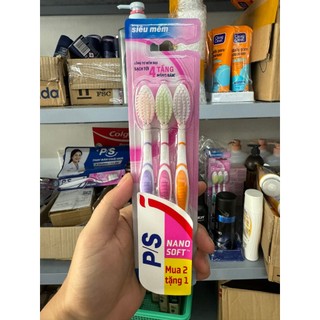 Bộ 3 bàn chải đánh răng p/s lông tơ mềm mại siêu mềm