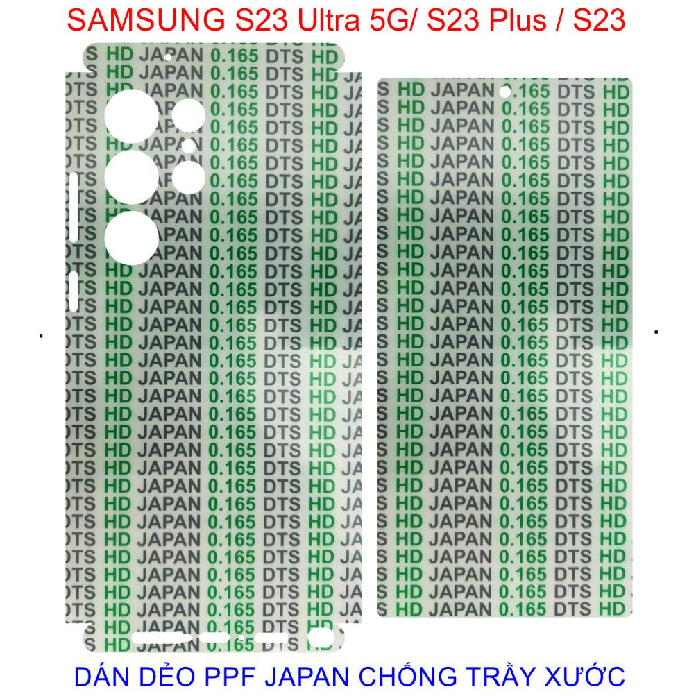 DÁN COMBO PPF JAPAN Full máy SAMSUNG S23 Ultra 5G / S23 Plus 5G / S23 5G, Bảo vệ máy chống trầy xước